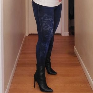 Plus Size Jeggings Dark blue wash One Size